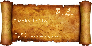 Puczkó Lilla névjegykártya